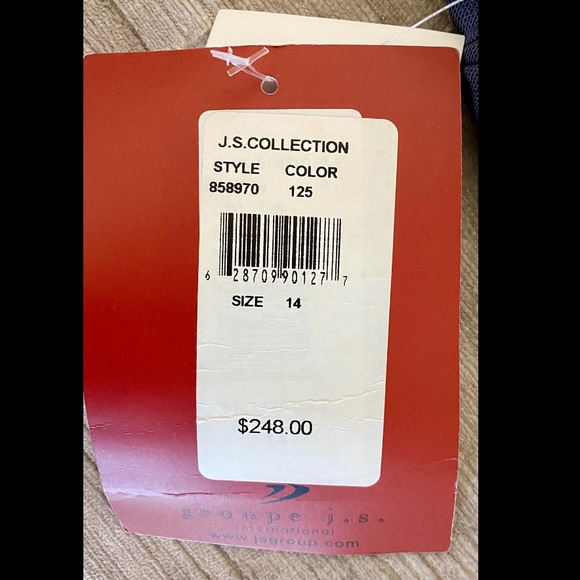 JS Collections Ethereal Gray Dress. Size 14 - Picture 7 of 8